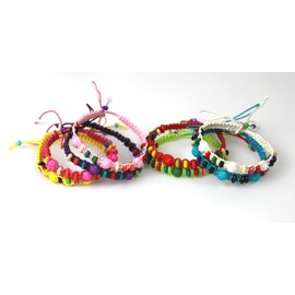Syleia Colorful Friendship Bracelets Fashion Jewelry Set of 8 Party Favors