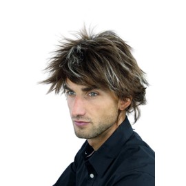 WIG ME UP - WL-2175-10H303 Men Gents Quality Wig short wild youthful brown streaked blond highlights