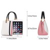 TIBES Top-Handle Handbag Stitching Purse for Women Girls Tote Satchel