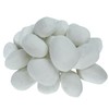 Coosoromas Gas Logs Ceramic Pebbles,24PCS White Gas Fireplace Logs,Inside Fireplace