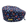 Flowers Print Scrub Cap for Women - Adjustable Scrub Hats