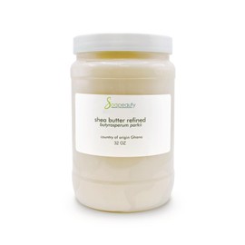 Soapeauty Soapeauty 100% Pure Refined African Shea Butter - Expeller Pressed, Odorless - Pure Moisturizer for Skin & Hair - Ethically Sourced from Ghana | 32 oz