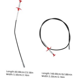 LIFKOME Serpiente de Drenaje 2 Piezas, Gancho Flexible de 4 Garras para Destapar Inodoro y Desagüe, Uso Manual en Casa, Acero y Plástico