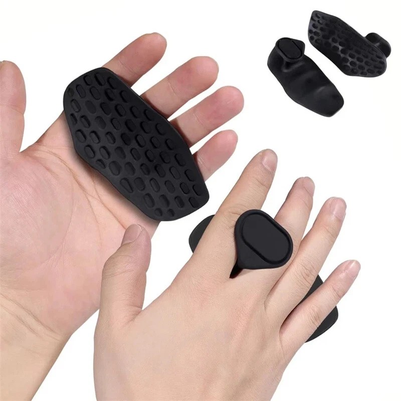Unbranded Anti-Slip Workout Grips - Ergonomic Rubber Hand Protector Gloves