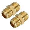 sourcing map Brass Tube Coupler, 5/8" Flare x 5/8" Flare