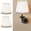 SENECESLI Table Lamp Shade, 6Pcs Universal Minimalist, White/Beige, Fabric, Clip-On,