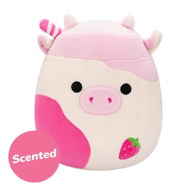 Squishmallows Cows Collection Plush Toy, 5" & 8" Sizes, Cute Pink Cow Design, Strawberry Milk Scented Cow, Purple Cow, Puffer Jacket, Ideal for Gifts:_Purple Cow_8"