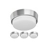 ledscom.de GX53 Ceiling Socket Inel Matt Chrome Round 90 mm
