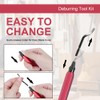 flintronic Universal Deburring Tool with 1 Metal Handle and 11