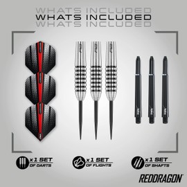 RED DRAGON Matra 1: 26g Flightmaster - Tungsten Darts Set with Flights and Stems