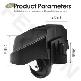 3 Pack Wet/Dry Vacuum Replacement 12388 Foot Caster with Wheel 12293, Black, Compatible with Ridgid 6 to 16 Gallon Vacs, This Product is Used for Plate-Casters