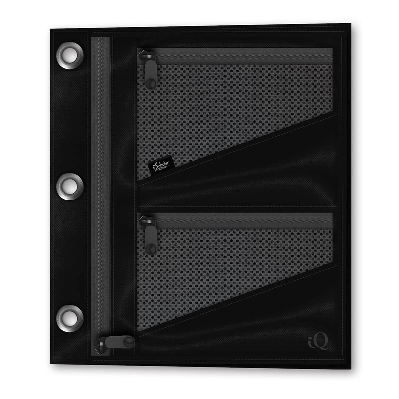 iScholar Jumbo Expandable Pencil Pouch, 3 Pockets, Color Will Vary