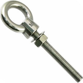 Himejiya LBB-8x60 Stainless Steel Long Eye Bolt, B Type, 0.3 inches (8 mm)