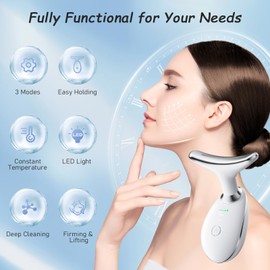 Neck and Face Skin Care Tool, Improve, Firm, Tightening and Smooth (White)