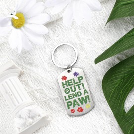 MUCOOS Dog Paw Keyring, Pet Theme Keychains,Dog Paw Patterns, Cute Keyring, Keychain Gifts for Pet Lovers,Funny Keyring,Unique Friendship Gifts,Pet Memorial Keychains,New Home Keyring