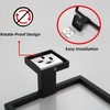 Matte Black Square Towel Ring, Wall Mount Modern Towel Holder
