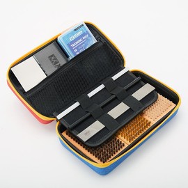 XCMAN Ski and Snowboard Waxing and Tuning Kit with Wax Brush Box for Traveling and Storage (Box with Tuning Tools) Winter Snowboard and Ski Tuning Kit - Color: Blue Box