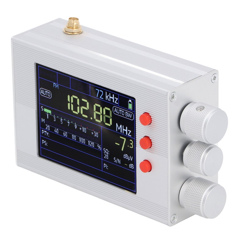 Full Band Radio Receiver 2in LCD Display 144‑27000Khz 65Mhz‑108Mhz Shortwave