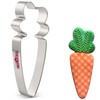 LILIAO 5" Carrot Cookie Cutter, Stainless Steel