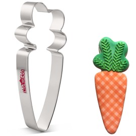 LILIAO 5" Carrot Cookie Cutter, Stainless Steel