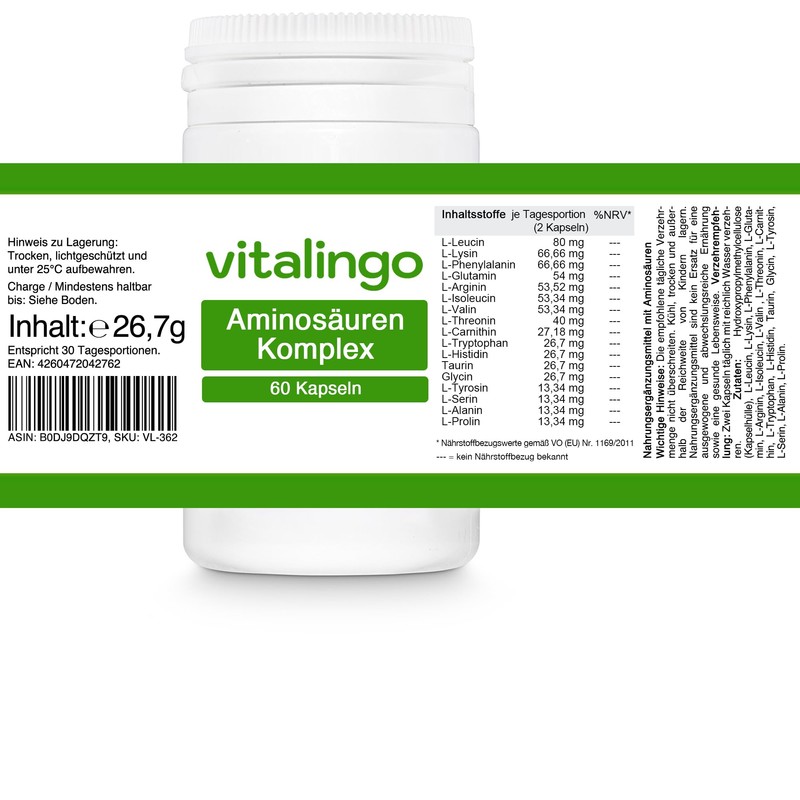 Amino Acids Complex Capsules - High Dose - 60 Amino