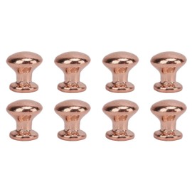 8Pcs 1:12 Scale Miniature Round Head Knobs, Dollhouse Door Handle Knobs, Mini Drawer Pulls, Dollhouse Accessories (Purple Bronze)