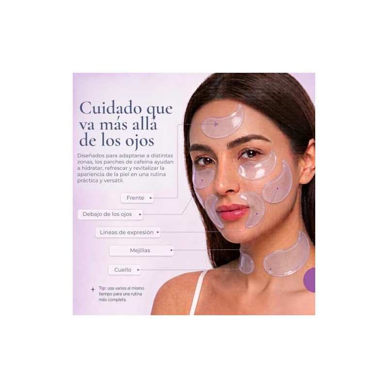 Punta Belleza Parches para Ojos con Cafeina + Colágeno +