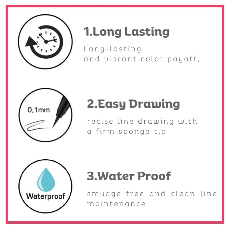 [thebom] Ultra-Fine Slim Eyeliner Waterproof Liquid Eye Makeup (Brown, 1ea)