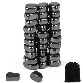 Joxessaien Pack of 20 Hematite Magnets, Irregular Stones Magnet, Puzzle Magnetic Fridge Magnets for Fridge, Camping, Office
