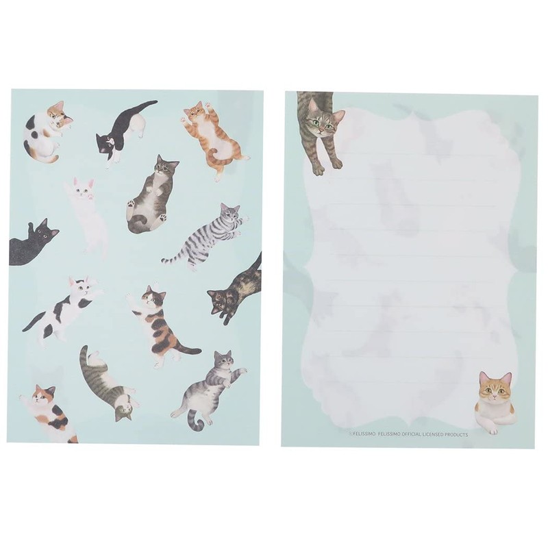 Felissimo Cat Club [Letter Set] Letter Set/Blue Cat