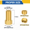 2-PACK GUOFIS Brass Pipe Fittings Female Adapter,1/2"Female x1/2" Male Extension