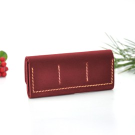 Turbosnail Guitar pick holder leather,Guitar pick holder gift,Leather guitar pick case, guitar pick case,Gift for guitarist (Red)