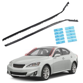 Driver and Passenger Side Windshield Moulding Kit Compatible with 2006-2013 Lexus IS250 IS350 is-F Replace OE 75551-53020 75552-53020 75545-53011