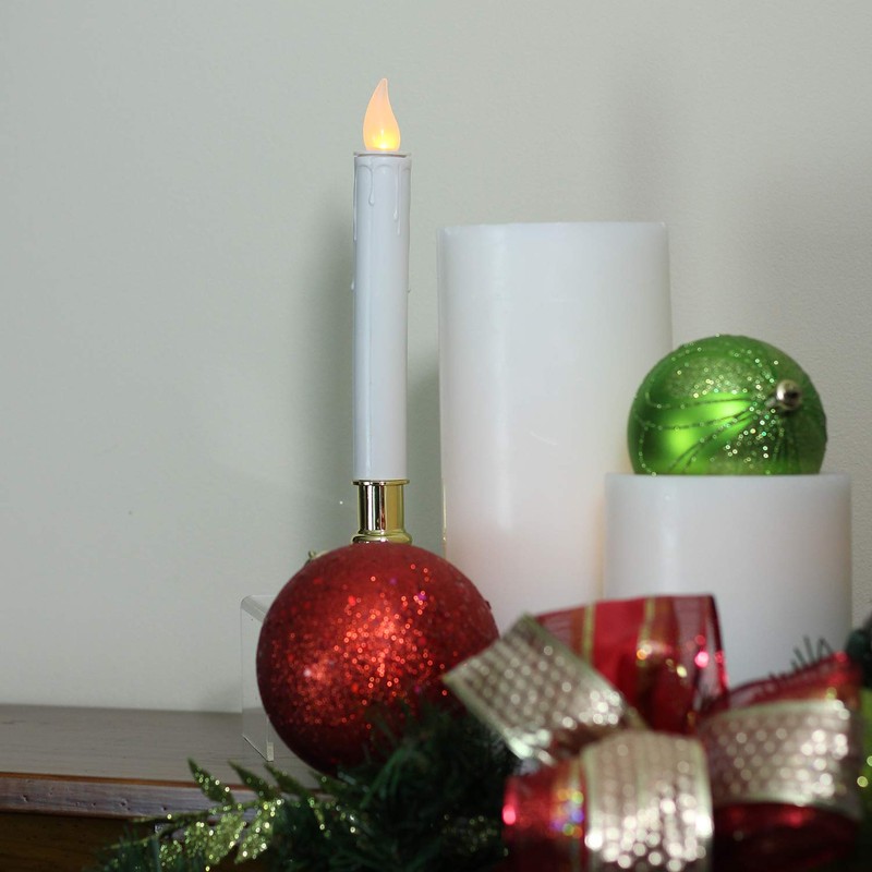 Brite Star 9.25" White LED Battery Operated Christmas Candle Lamp