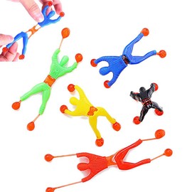 JOHOUSE Sticky Man, 24PCS Sticky Wall Climber Rolling Men, Window Crawlers Party Favors for Kids Classroom School Exchange Prize