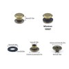 JJWNMLL 100 Set Chicago Screw Posts M5*4mm, Rivet Chicago Binding