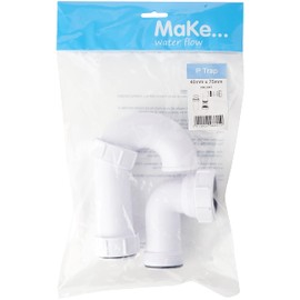 MaKe PRO043 40mm Swivel P Trap, White