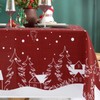 Yrendenge Christmas Tablecloth Red Tablecloth Washable Outdoor Tablecloth Rectangular Waterproof
