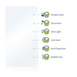 BROTECT 3 x Anti-Glare Tempered Glass Film Compatible with Circular Displays (Diameter: 33.5 mm) Protective Glass Film Matte [Extremely Scratch-Resistant 9H