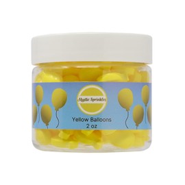 Mystic Sprinkles Candy Shape Celebration Sprinkles (Yellow Balloons, 2oz Jar)
