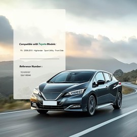 YHTAUTO Front Bumper Absorber Compatible with Toyota Highlander 2008-2010, White Bumper Face Bar Impact Energy Absorber