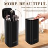 WANGDAWING Makeup Brush Holder with Lid, One Touch for Open,