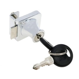 LICTOP 2Set Glass Door Lock Double Door Jewelry Watch Phone Display Cabinets Lock File Book Security Showcase Locks No Drill for 5-8mm Glass Door (407 Double Door Key Alike）