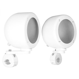 Rockville 2) Rockville MAC40W 4" White Swivel Aluminum Marine Wakeboard Tower Speaker Pods