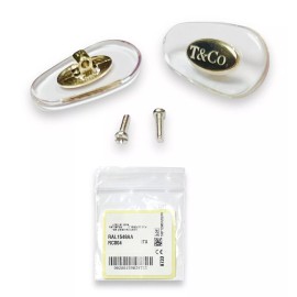 Tiffany &Co Nose Pads Sunglasses Eyeglasses Clear Golden Genuine With Screw 15mm