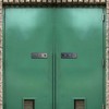 Letrero clásico para puerta deslizante, color plateado, mediano (paquete de