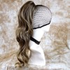 Stunning Long Ponytail Hairpiece Extension Brown Mix Wavy Hair Piece