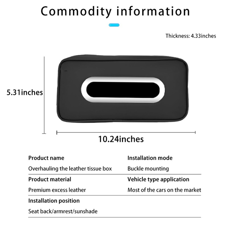MailiMy Car Tissue Holder for 120-150-Count,Large Tissue Organization,Premium Pu Leather