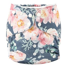 (Floral) - Sigzagor 2 to 7 years old Junior Big Cloth Nappy,Nappy,Pocket Reusable Washable,Baby Kids Toddler For Girls (Floral)