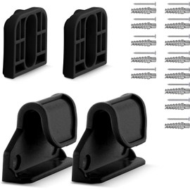 derimkcoa Retractable Baby Gate Replacement Parts, Original Hardware Set (Including 2 x Latchs + 2 x Brackets + 1 Set of Screws), Black